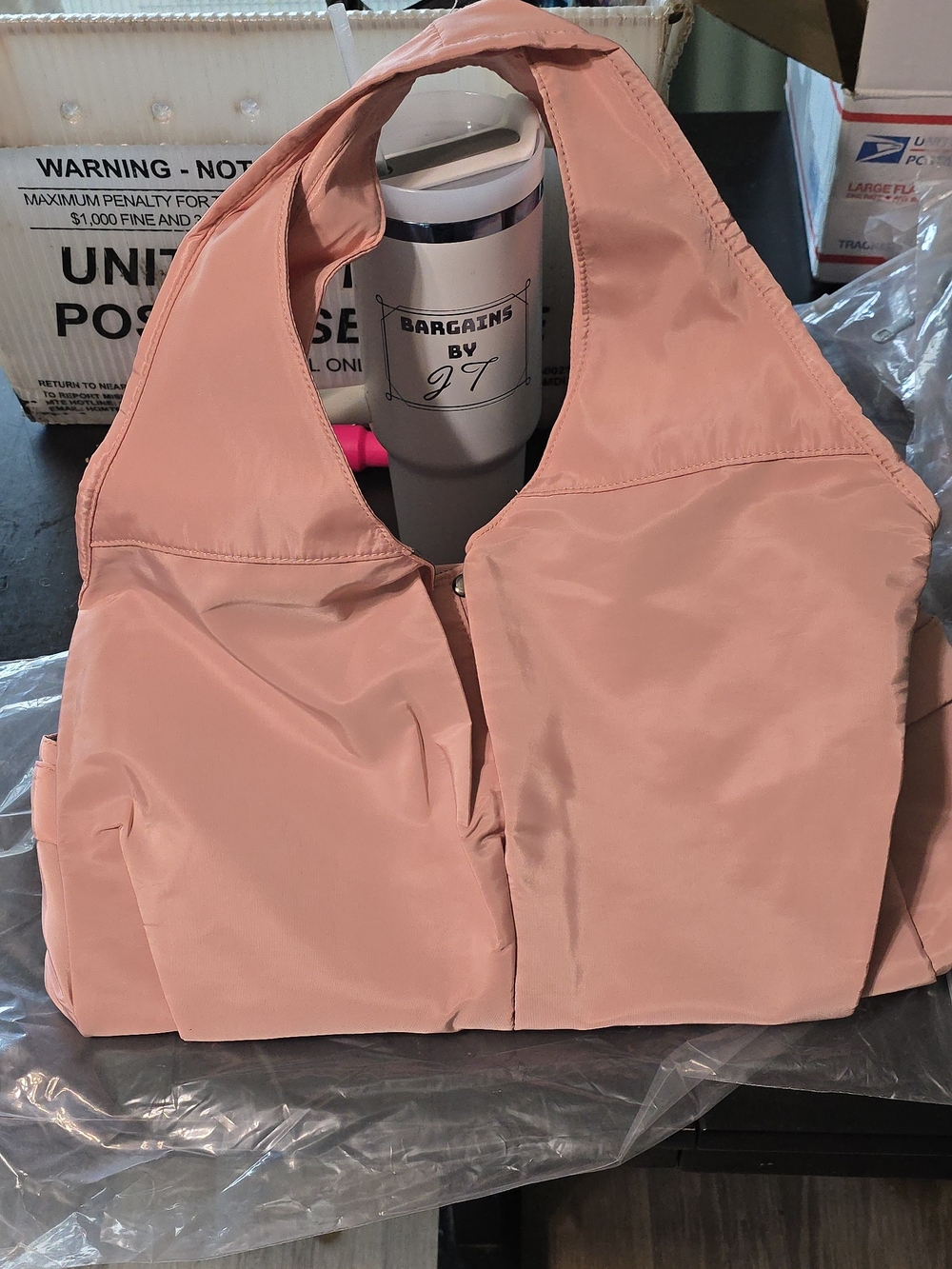 Zenana Peach Pink Tote Bag